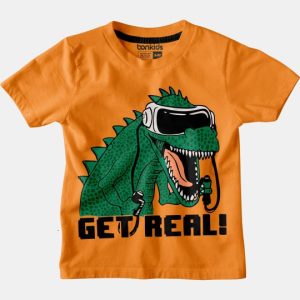 Children's_VibrantKid Yellow Get Real Round Neck T-Shirt