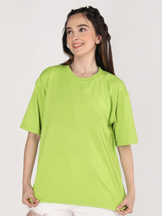 Women Half Sleeves Plain T-Shirt